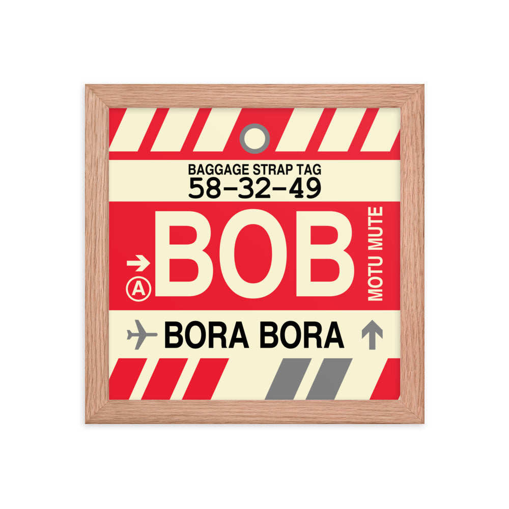 Travel-Themed Framed Print • BOB Bora Bora • YHM Designs - Image 06