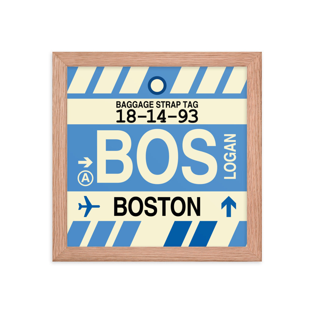 Travel-Themed Framed Print • BOS Boston Souvenir • YHM Designs - Image 06