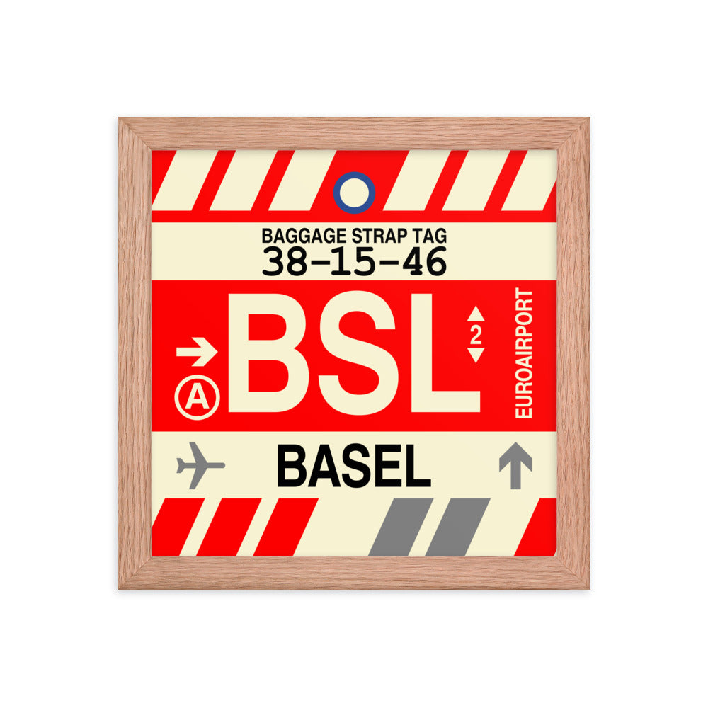 Travel-Themed Framed Print • BSL Basel Souvenir • YHM Designs - Image 06
