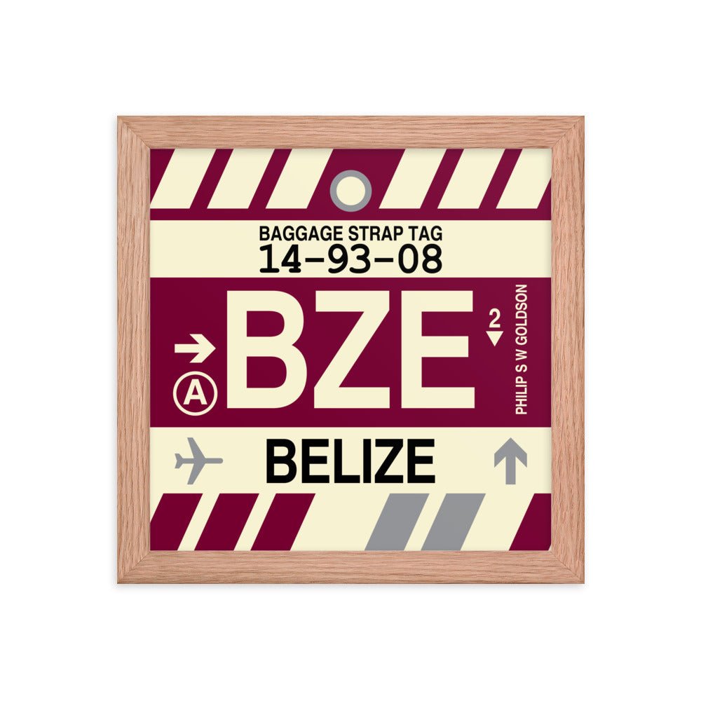 Travel-Themed Framed Print • BZE Belize City • YHM Designs - Image 06
