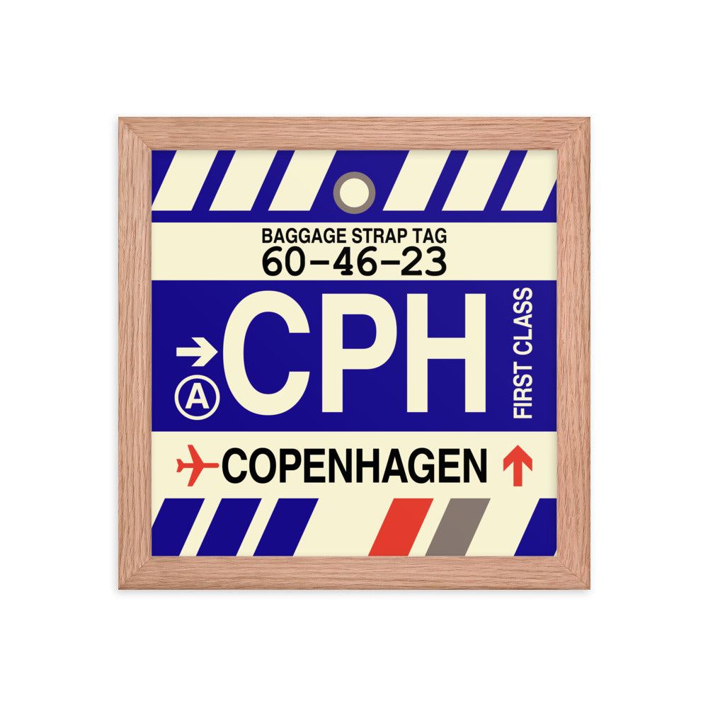 Travel-Themed Framed Print • CPH Copenhagen Souvenir • YHM Designs - Image 06