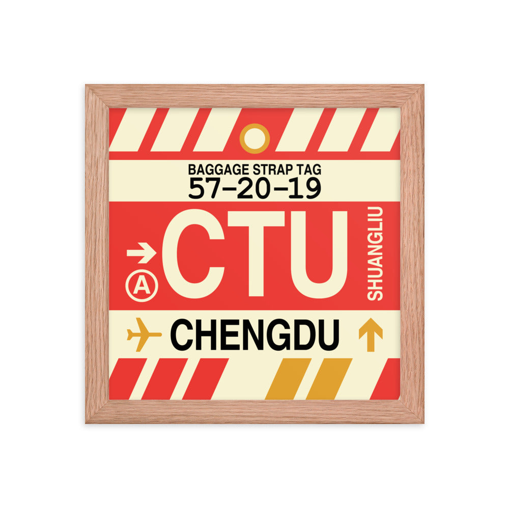 Travel-Themed Framed Print • CTU Chengdu Souvenir • YHM Designs - Image 06