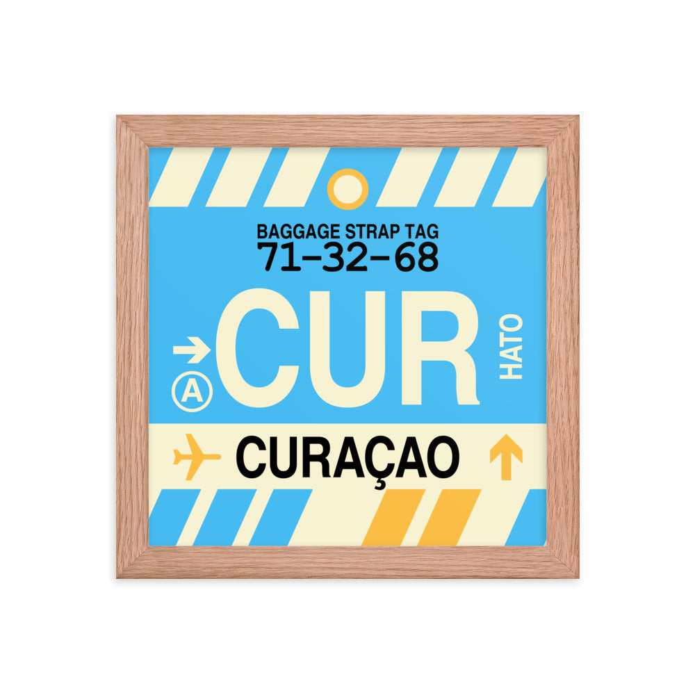 Travel-Themed Framed Print • CUR Curaçao Souvenir • YHM Designs - Image 06