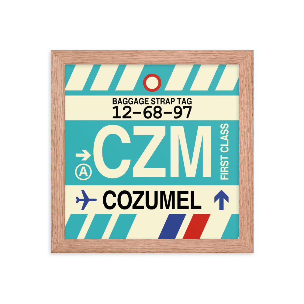 Travel-Themed Framed Print • CZM Cozumel Souvenir • YHM Designs - Image 06