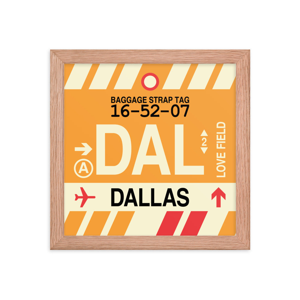 Travel-Themed Framed Print • DAL Dallas • YHM Designs - Image 06