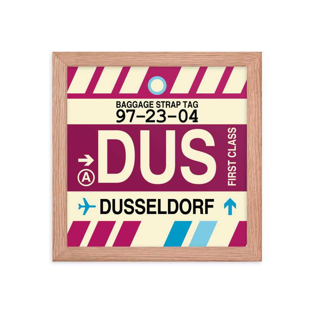 Travel-Themed Framed Print • DUS Dusseldorf Souvenir • YHM Designs - Image 06