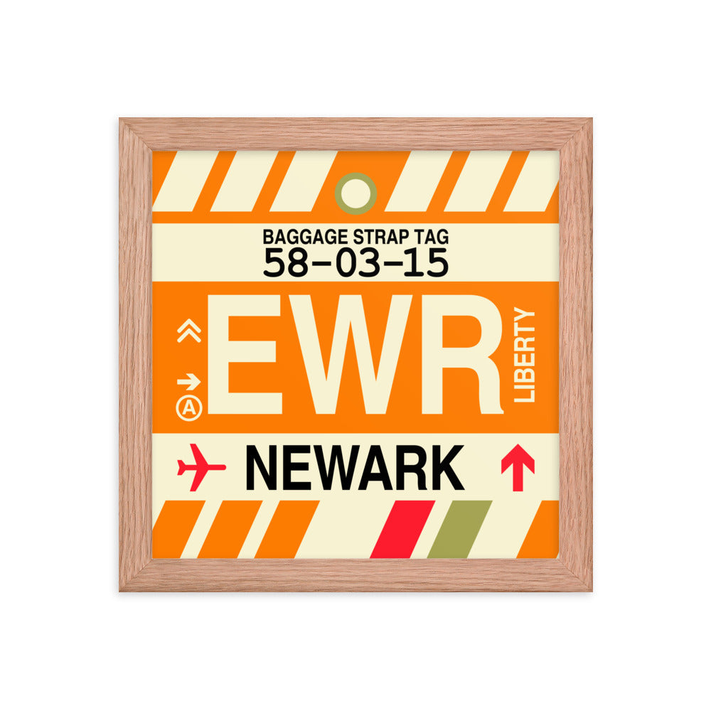 Travel-Themed Framed Print • EWR Newark • YHM Designs - Image 06