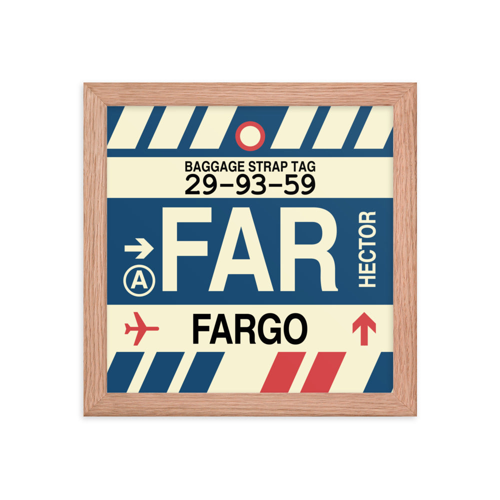 Travel-Themed Framed Print • FAR Fargo Souvenir • YHM Designs - Image 06