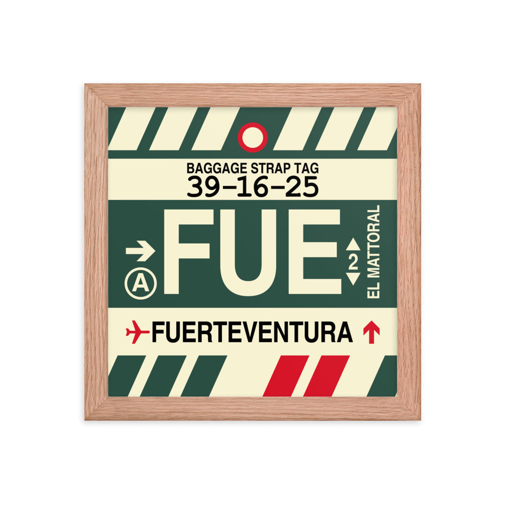 Travel-Themed Framed Print • FUE Fuerteventura Souvenir • YHM Designs - Image 06