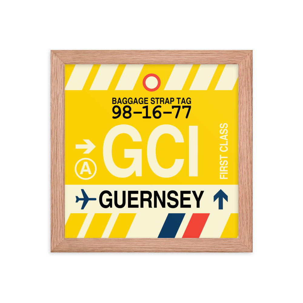 Travel-Themed Framed Print • GCI Guernsey Souvenir • YHM Designs - Image 06