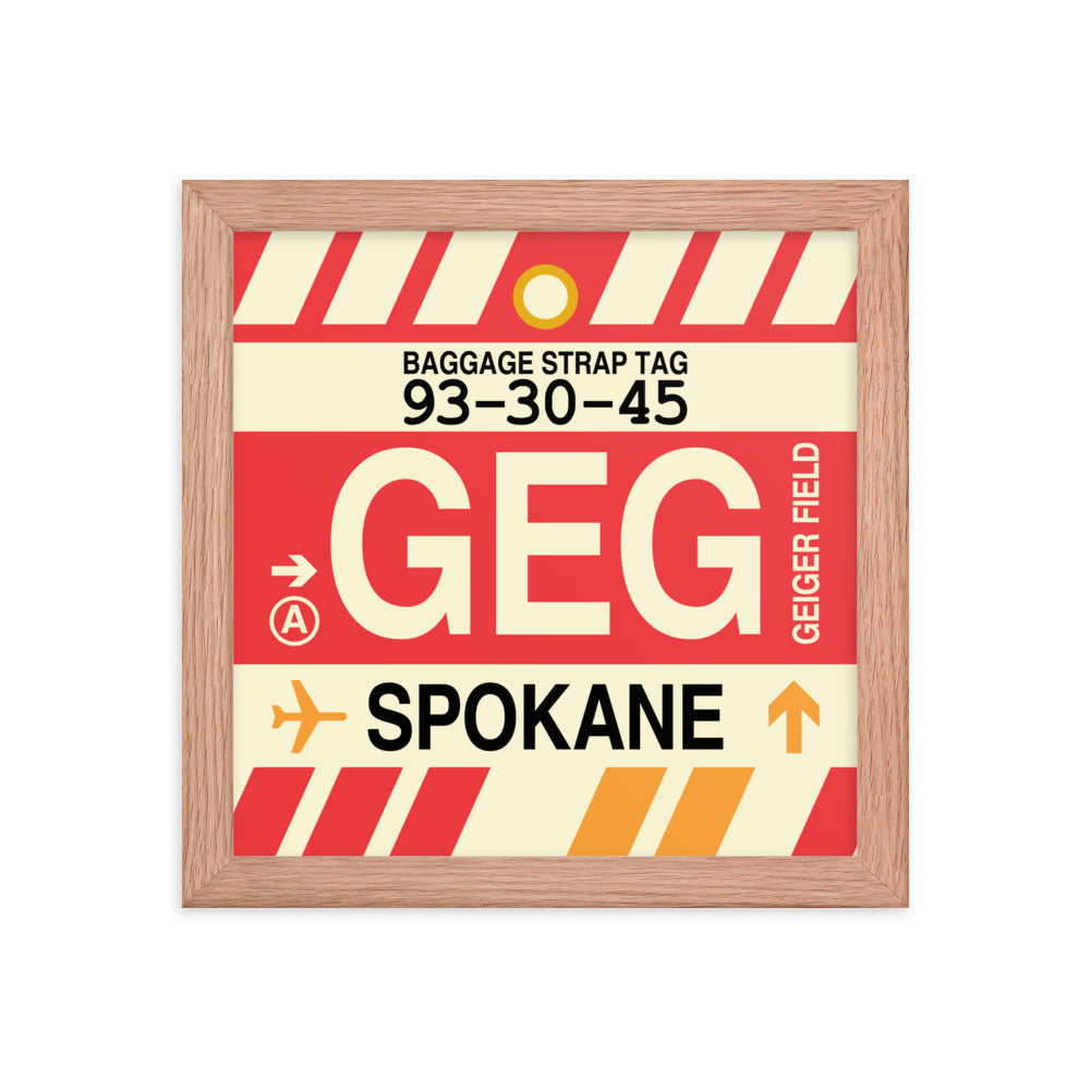 Travel-Themed Framed Print • GEG Spokane Souvenir • YHM Designs - Image 06