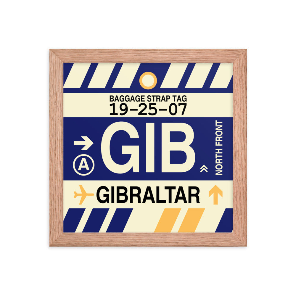 Travel-Themed Framed Print • GIB Gibraltar Souvenir • YHM Designs - Image 06