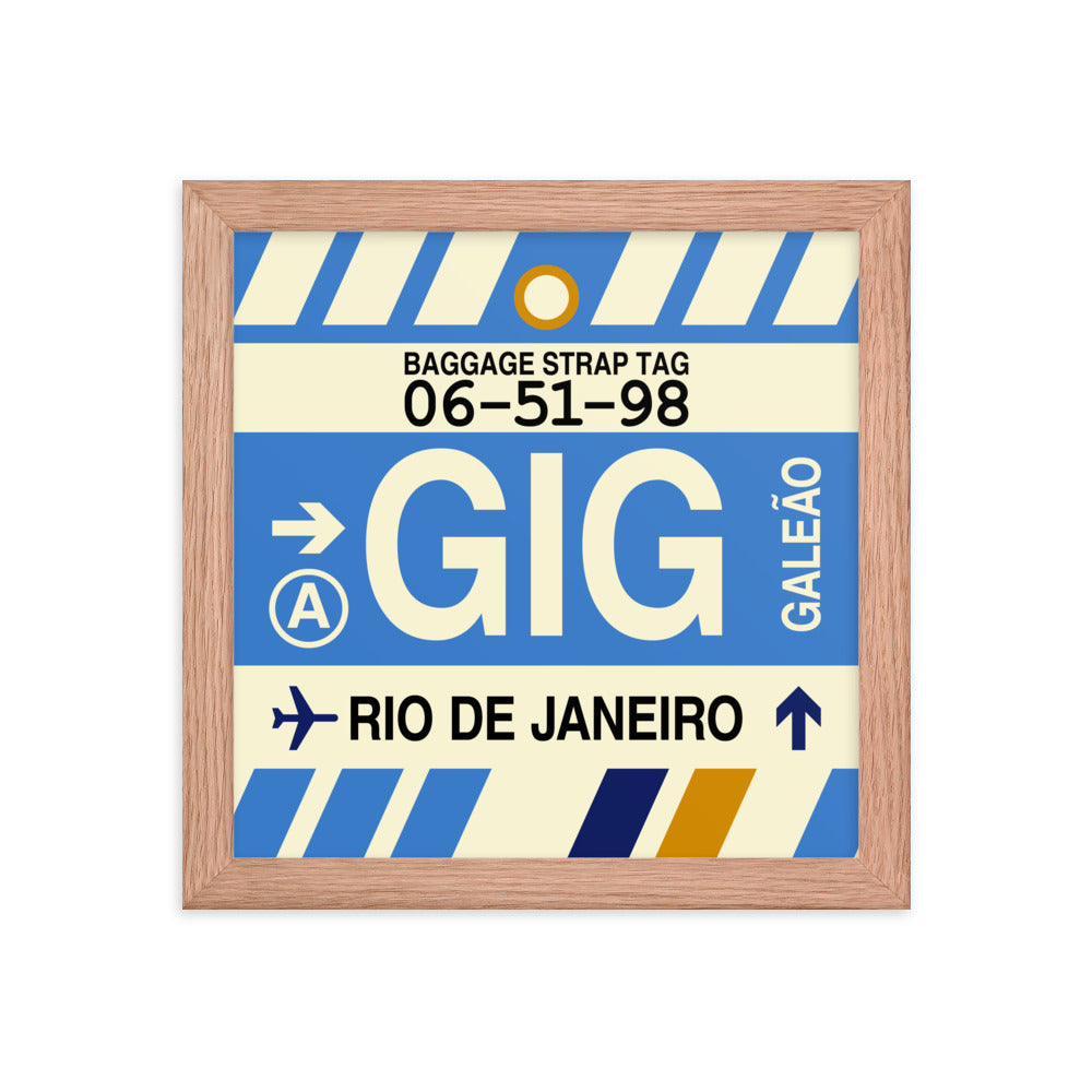 Travel-Themed Framed Print • GIG Rio de Janeiro Souvenir • YHM Designs - Image 06