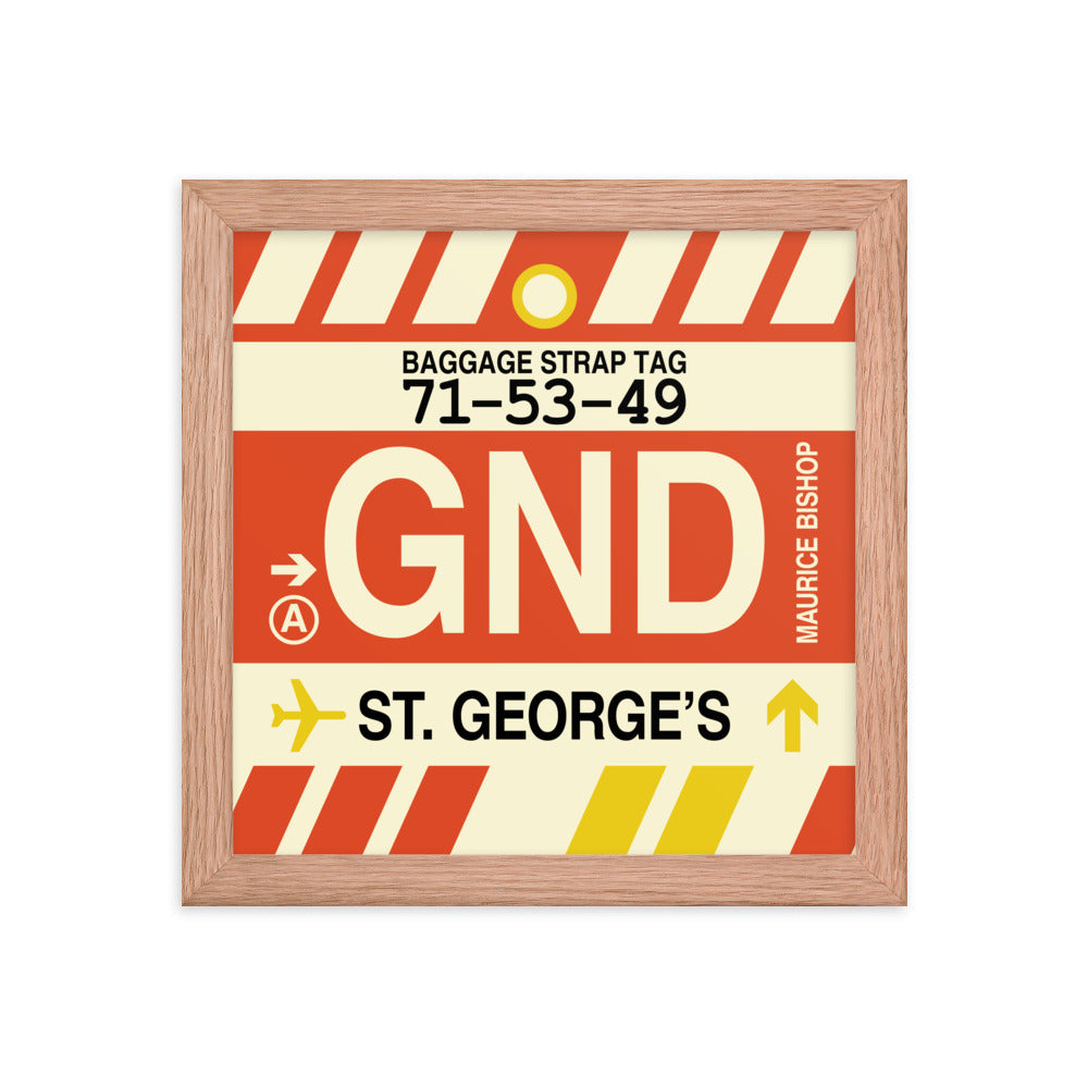 Travel-Themed Framed Print • GND St. George's Souvenir • YHM Designs - Image 06