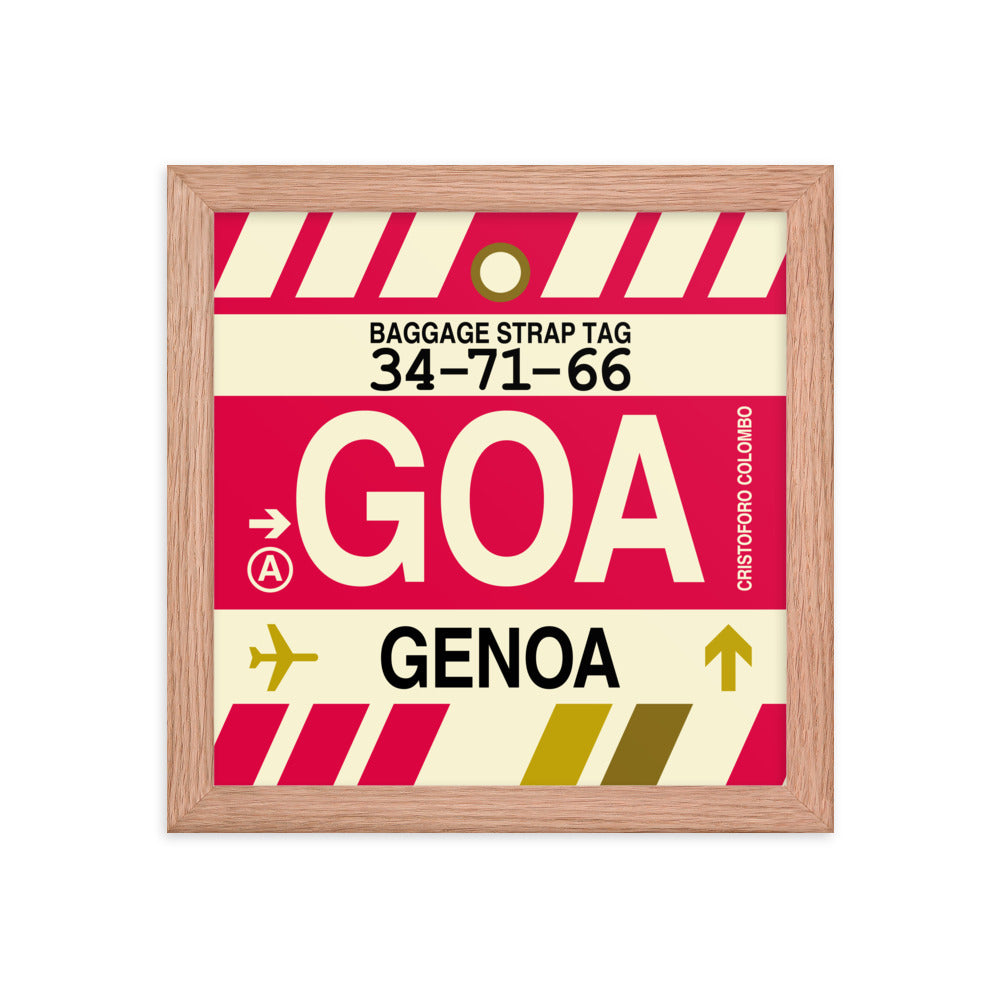 Travel-Themed Framed Print • GOA Genoa Souvenir • YHM Designs - Image 06