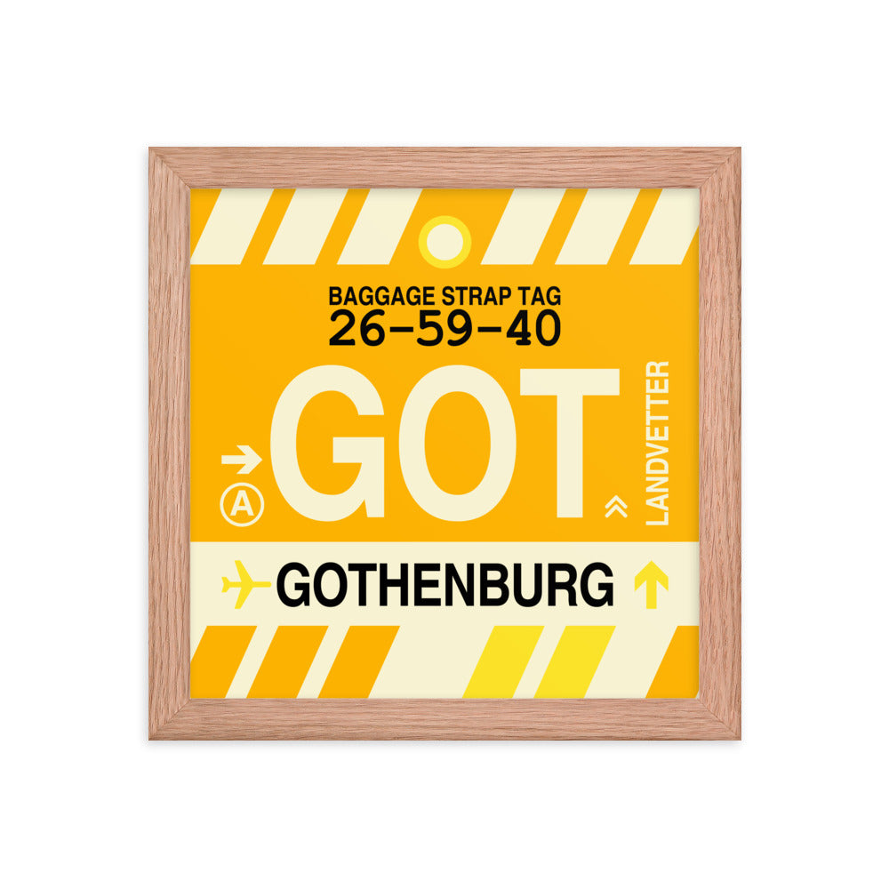 Travel-Themed Framed Print • GOT Gothenburg Souvenir • YHM Designs - Image 06