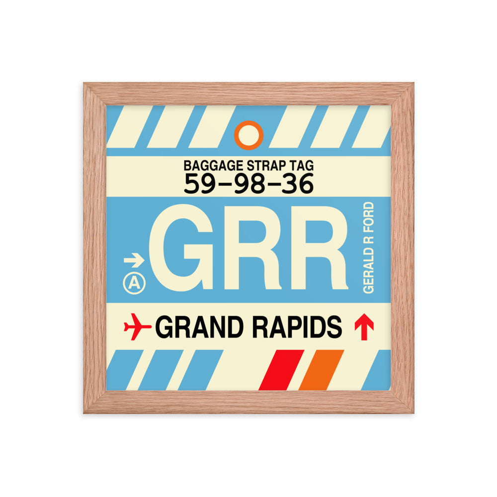 Travel-Themed Framed Print • GRR Grand Rapids Souvenir • YHM Designs - Image 06
