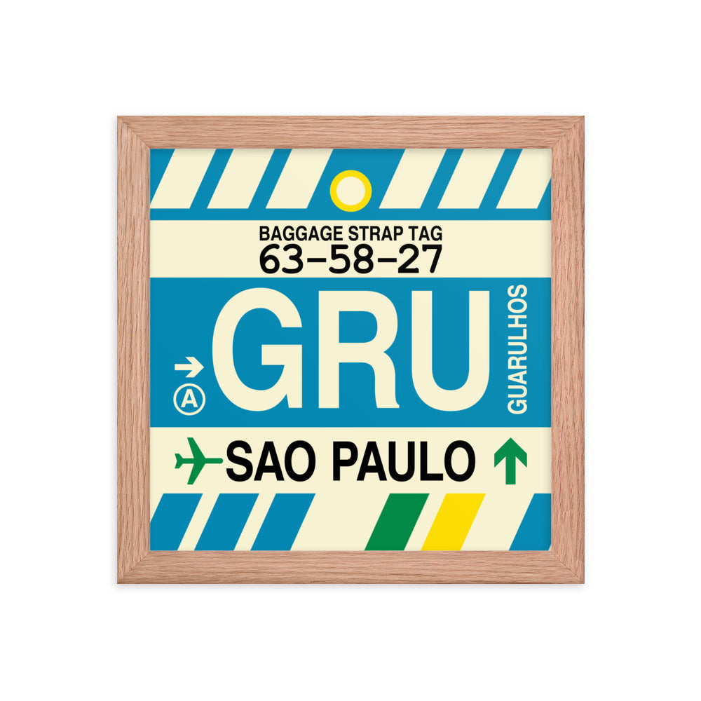 Travel-Themed Framed Print • GRU Sao Paulo Souvenir • YHM Designs - Image 06