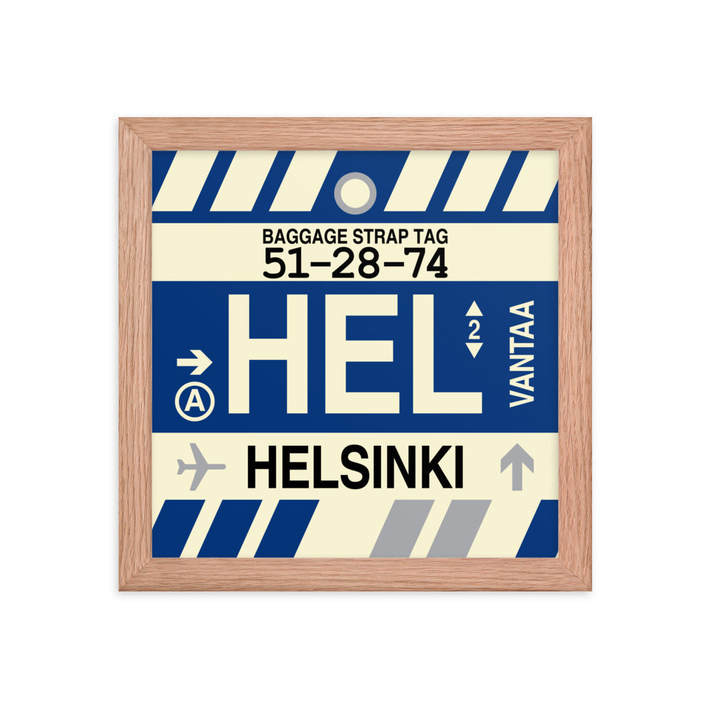 Travel-Themed Framed Print • HEL Helsinki Souvenir • YHM Designs - Image 06