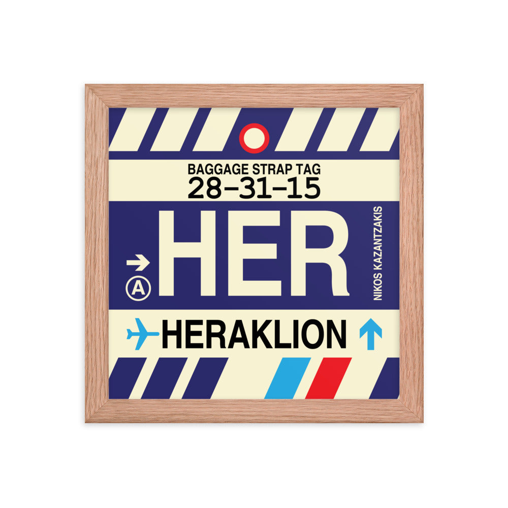 Travel-Themed Framed Print • HER Heraklion Souvenir • YHM Designs - Image 06
