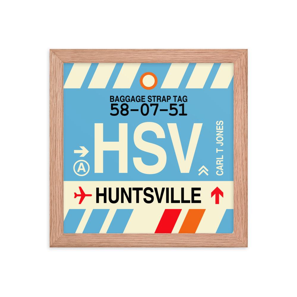 Travel-Themed Framed Print • HSV Huntsville Souvenir • YHM Designs - Image 06