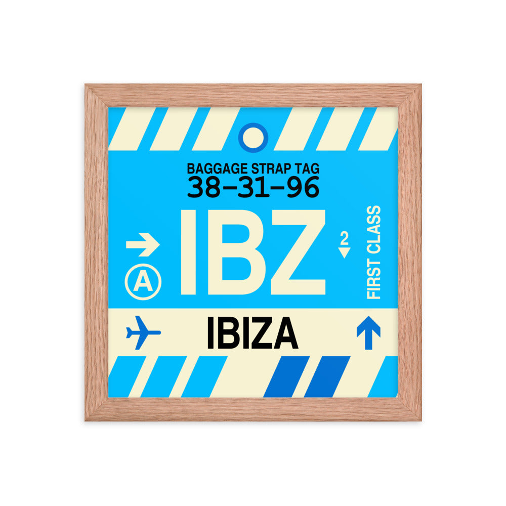 Travel-Themed Framed Print • IBZ Ibiza Souvenir • YHM Designs - Image 06