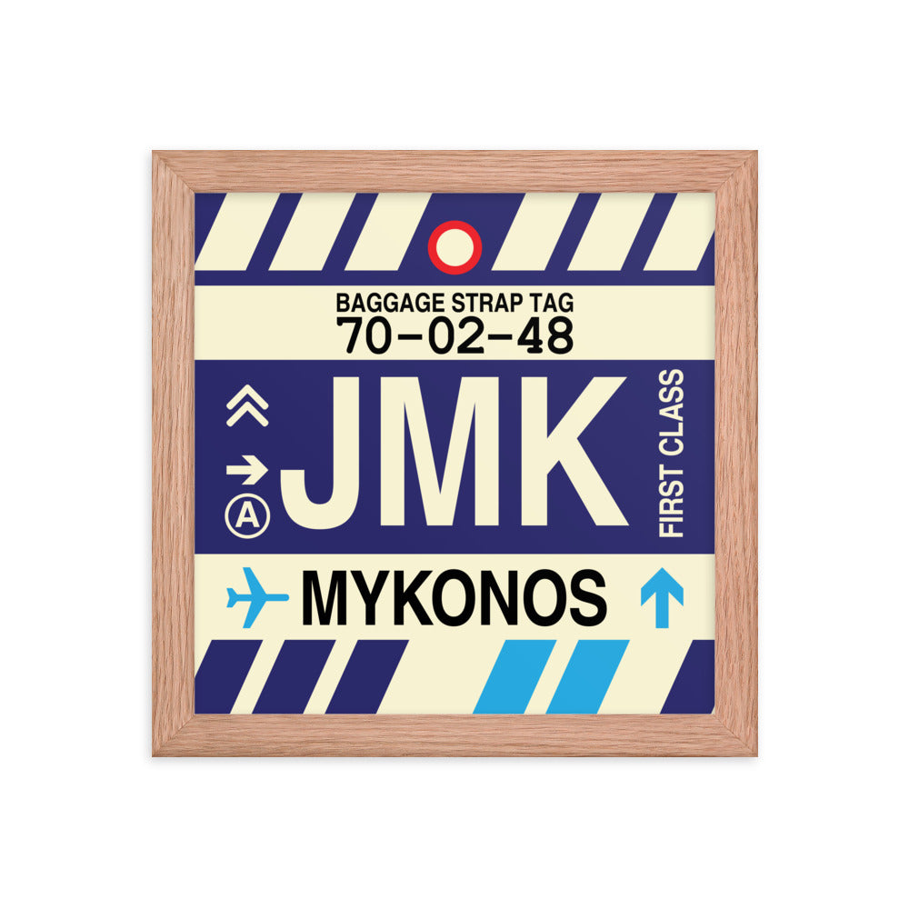 Travel-Themed Framed Print • JMK Mykonos Souvenir • YHM Designs - Image 06