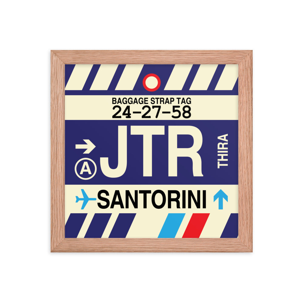 Travel-Themed Framed Print • JTR Santorini Souvenir • YHM Designs - Image 06