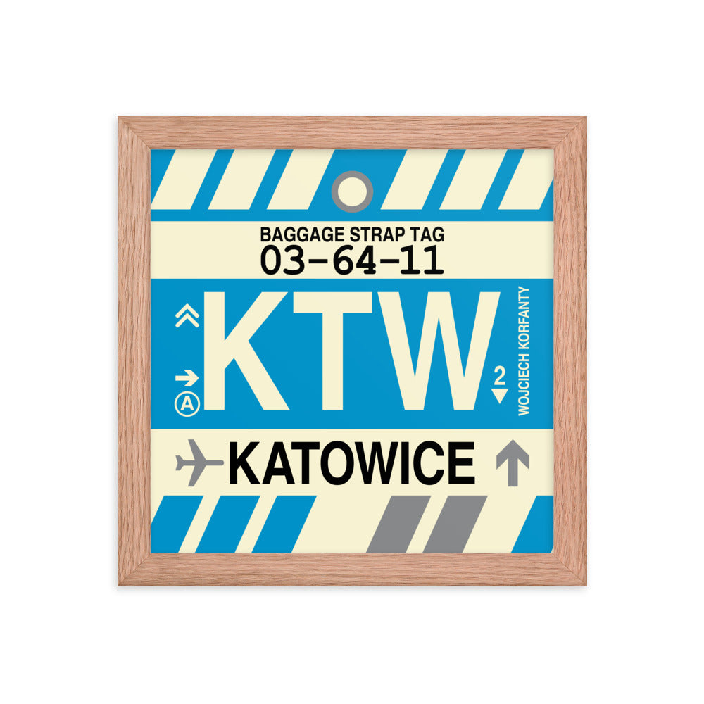 Travel-Themed Framed Print • KTW Katowice Souvenir • YHM Designs - Image 06