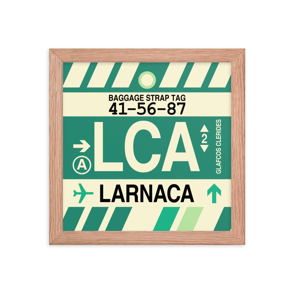 Travel-Themed Framed Print • LCA Larnaca Souvenir • YHM Designs - Image 06