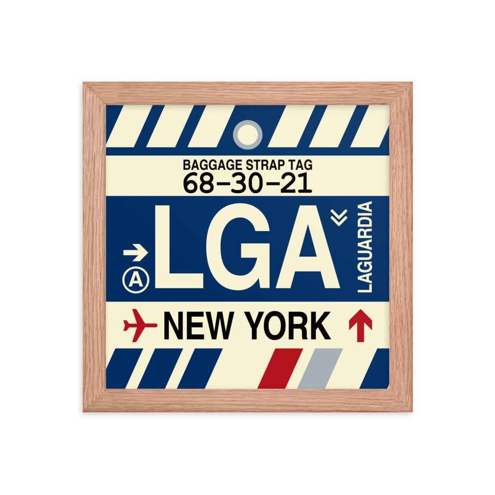 Travel-Themed Framed Print • LGA New York City Souvenir • YHM Designs - Image 06