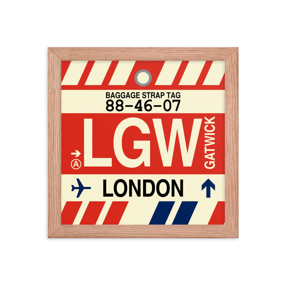 Travel-Themed Framed Print • LGW London Souvenir • YHM Designs - Image 06