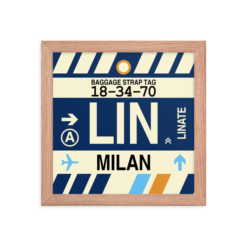 Travel-Themed Framed Print • LIN Milan Souvenir • YHM Designs - Image 06