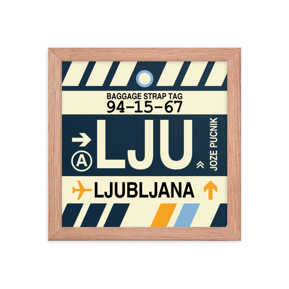 Travel-Themed Framed Print • LJU Ljubljana Souvenir • YHM Designs - Image 06