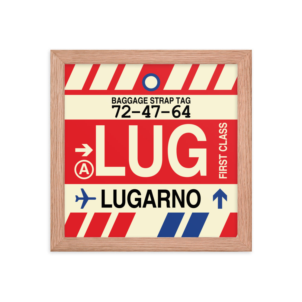 Travel-Themed Framed Print • LUG Lugarno Souvenir • YHM Designs - Image 06