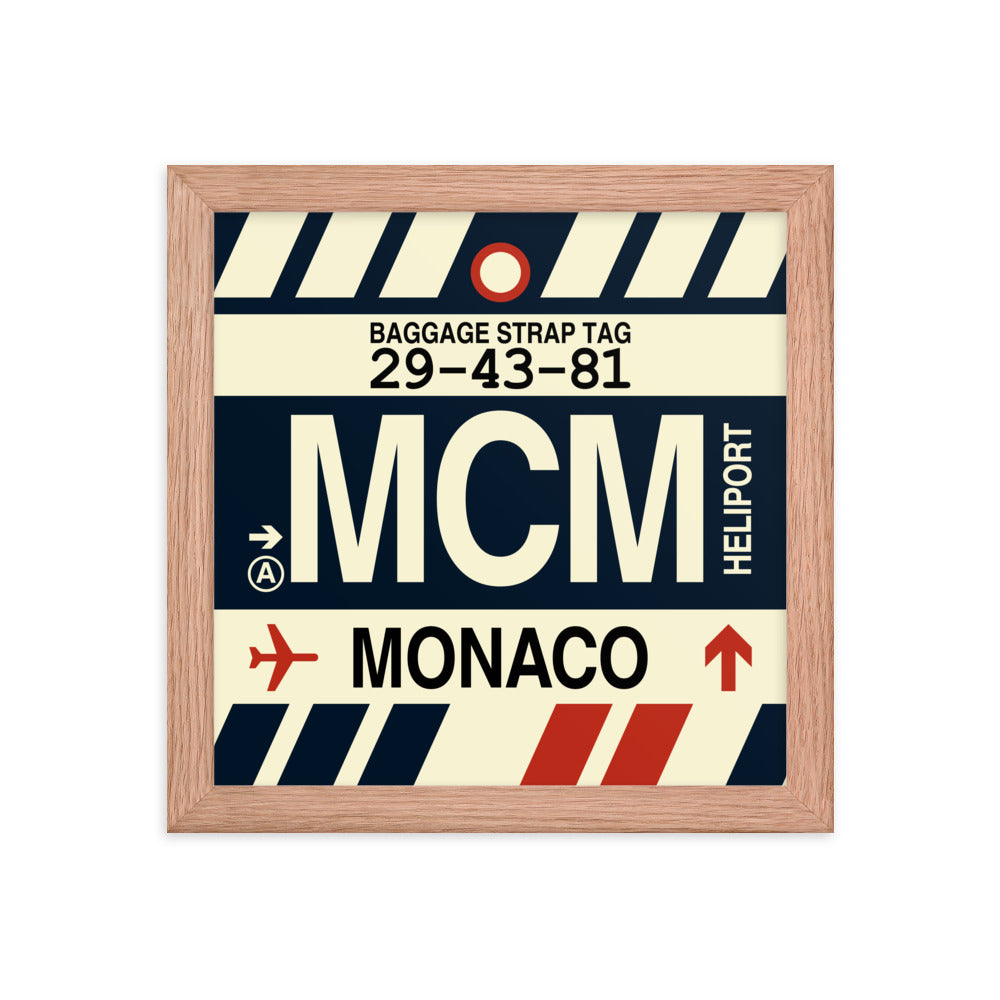 Travel-Themed Framed Print • MCM Monte Carlo Souvenir • YHM Designs - Image 06