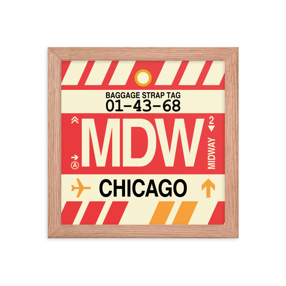 Travel-Themed Framed Print • MDW Chicago • YHM Designs - Image 06