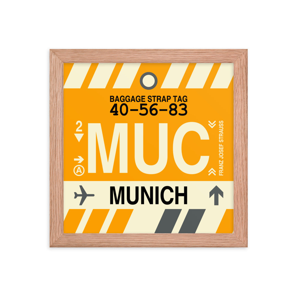 Travel-Themed Framed Print • MUC Munich • YHM Designs - Image 06