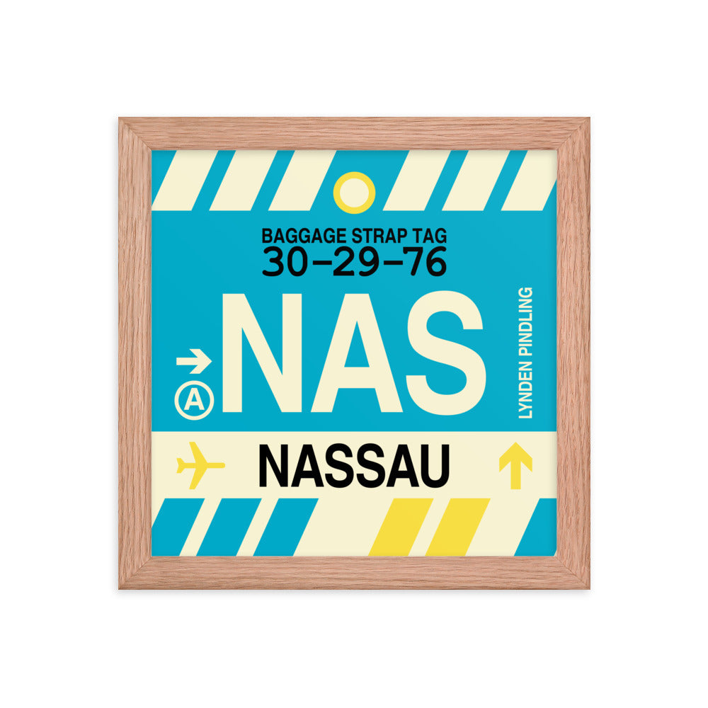 Travel-Themed Framed Print • NAS Nassau Souvenir • YHM Designs - Image 06