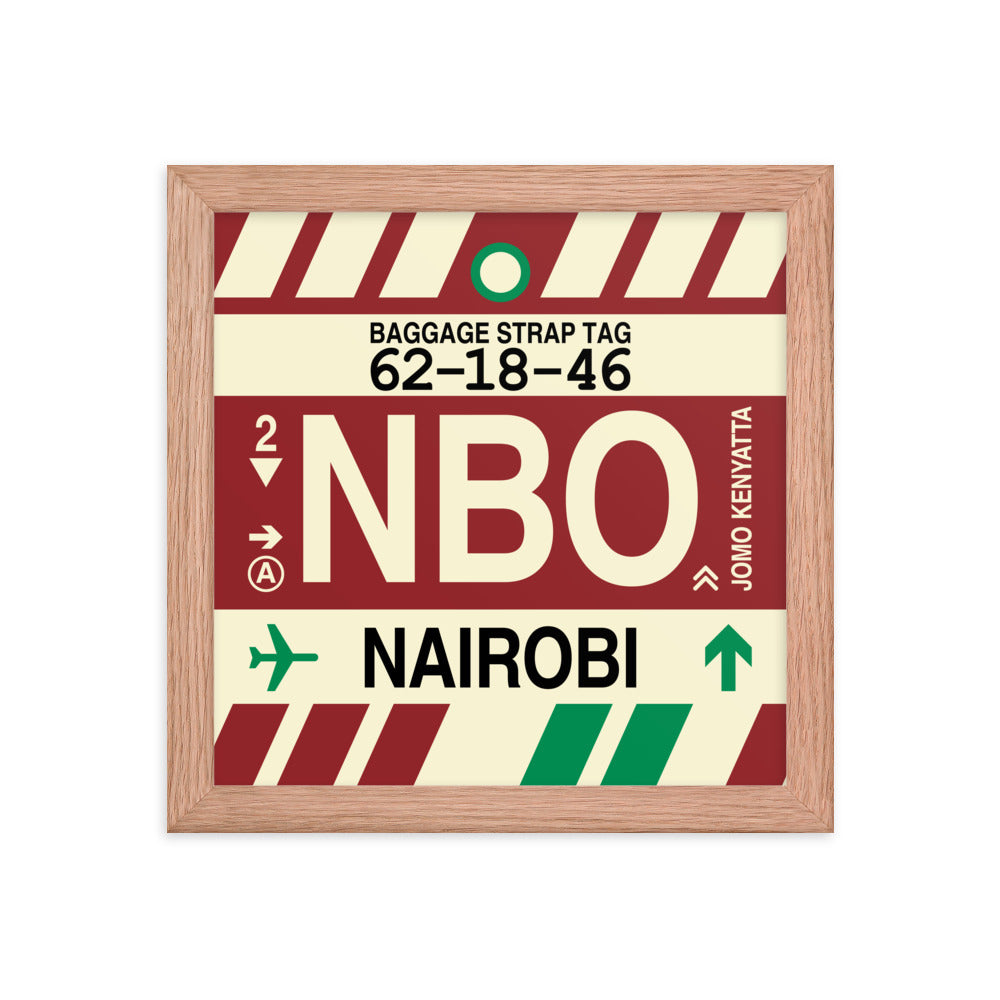 Travel-Themed Framed Print • NBO Nairobi • YHM Designs - Image 06