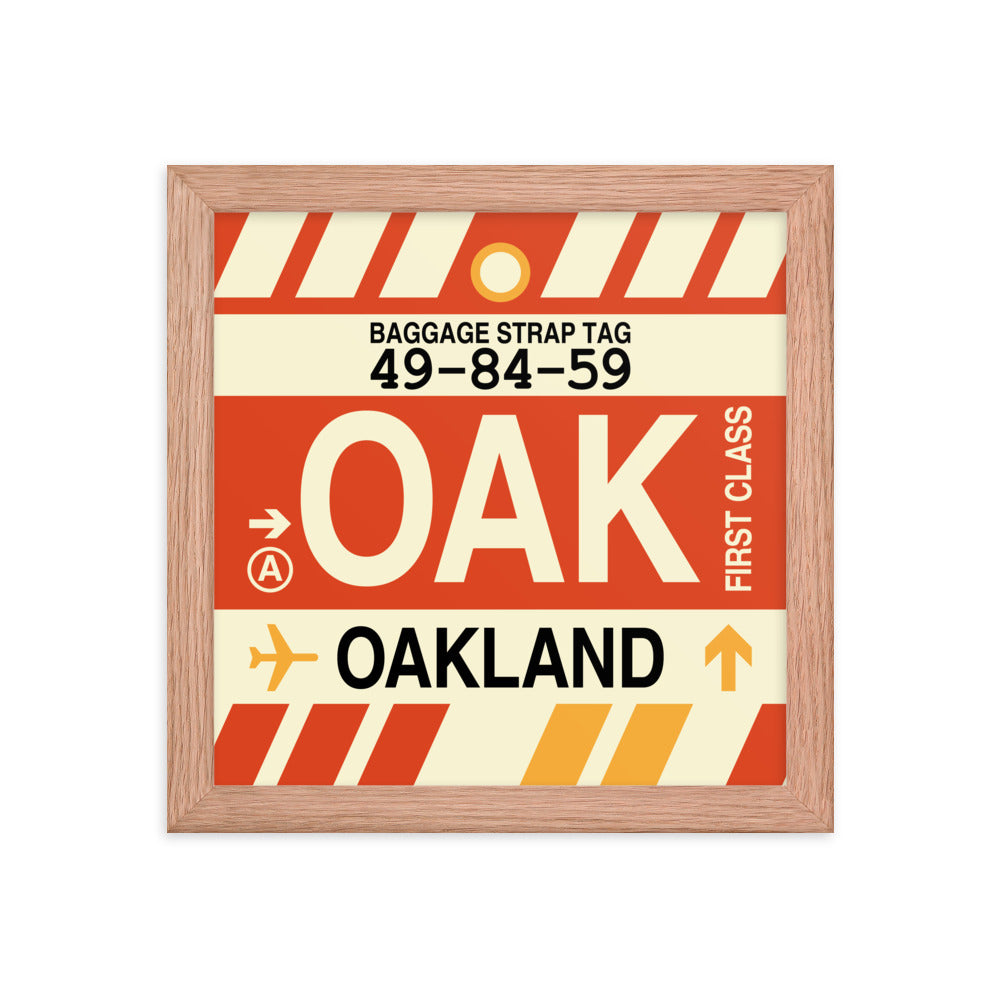 Travel-Themed Framed Print • OAK Oakland Souvenir • YHM Designs - Image 06