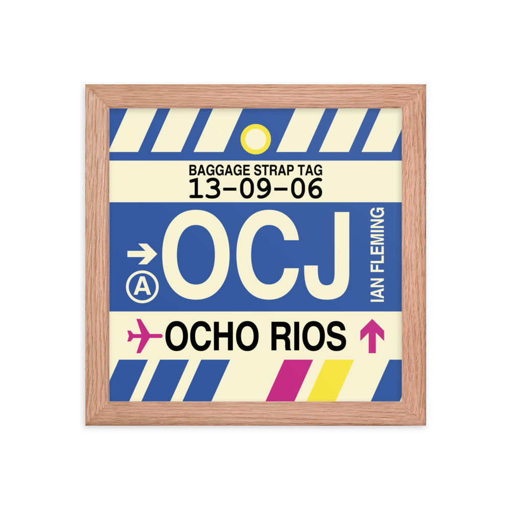 Travel-Themed Framed Print • OCJ Ocho Rios Souvenir • YHM Designs - Image 06