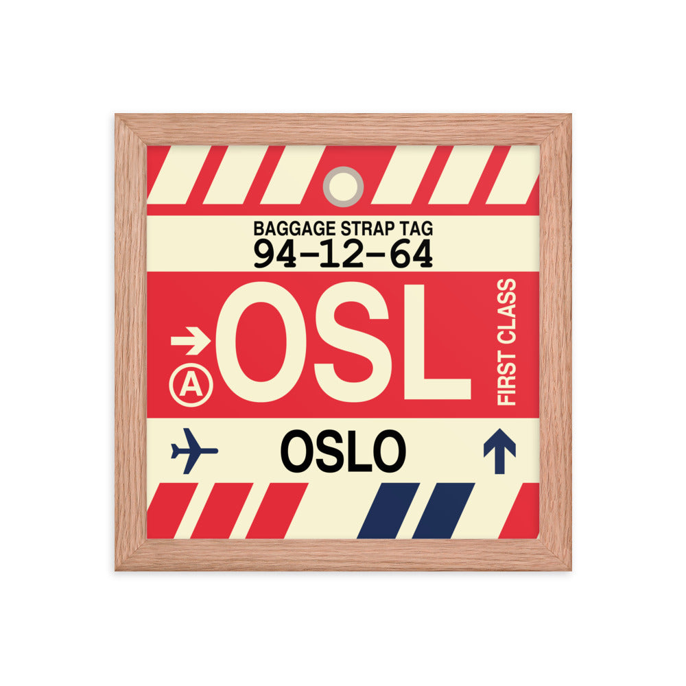Travel-Themed Framed Print • OSL Oslo Souvenir • YHM Designs - Image 06