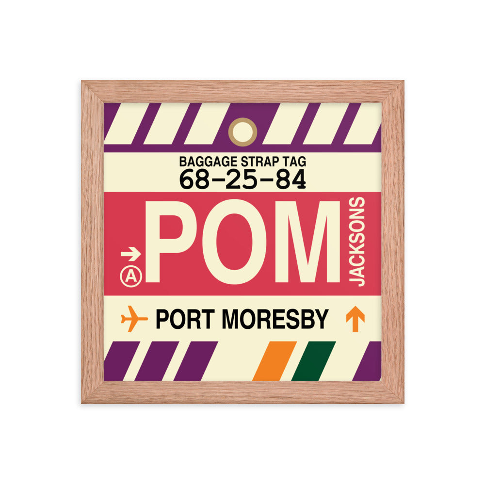 Travel-Themed Framed Print • POM Port Moresby Souvenir • YHM Designs - Image 06