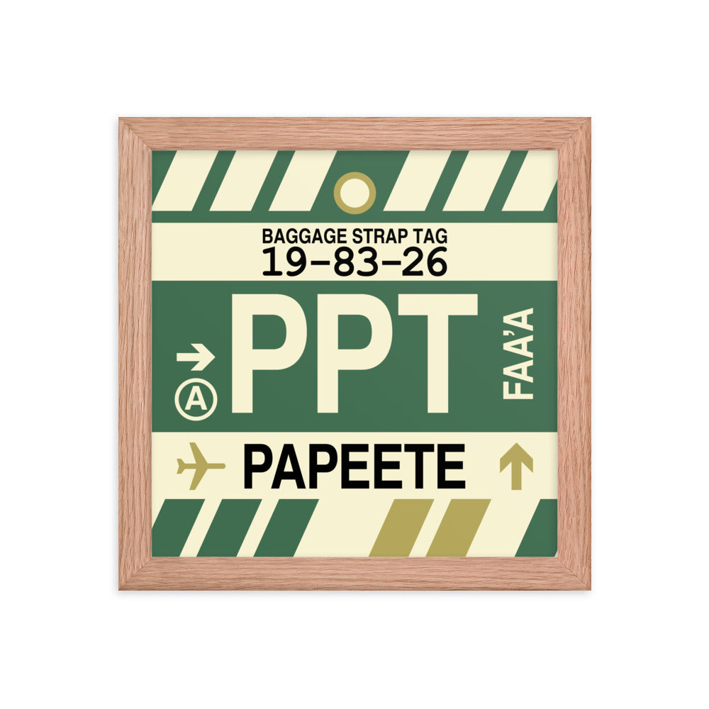 Travel-Themed Framed Print • PPT Papeete Souvenir • YHM Designs - Image 06