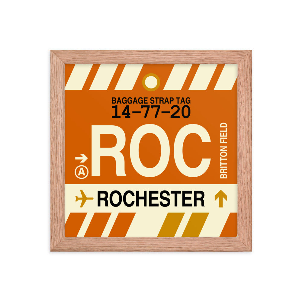 Travel-Themed Framed Print • ROC Rochester Souvenir • YHM Designs - Image 06