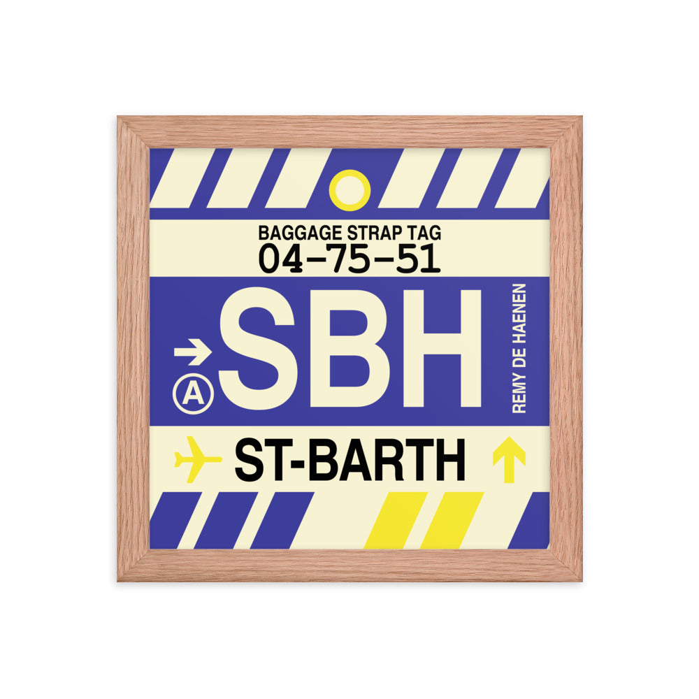 Travel-Themed Framed Print • SBH Saint Barthélemy Souvenir • YHM Designs - Image 06