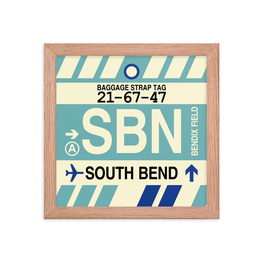 Travel-Themed Framed Print • SBN South Bend Souvenir • YHM Designs - Image 06