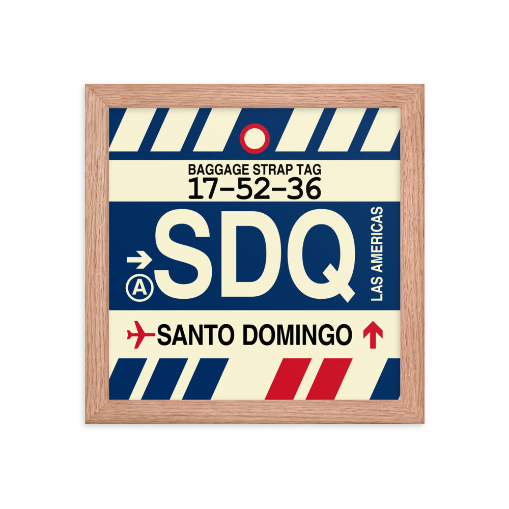 Travel-Themed Framed Print • SDQ Santo Domingo Souvenir • YHM Designs - Image 06