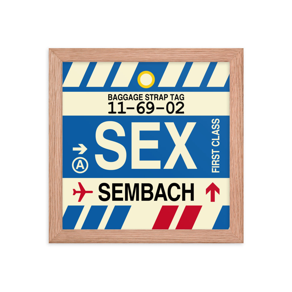 Travel-Themed Framed Print • SEX Sembach Souvenir • YHM Designs - Image 06